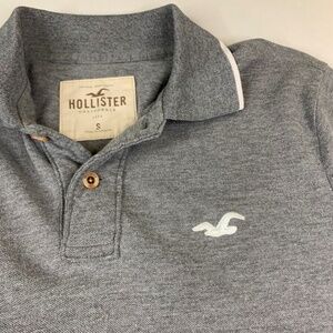 Y2K Hollister grey collared short sleeve polo